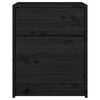 vidaXL Mesas de cabeceira 2 pcs 40x31x50 cm pinho maci&ccedil;o preto