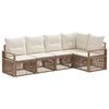 vidaXL Conjunto de Sof&aacute; de Jardim 5 unid. Bege vime PE
