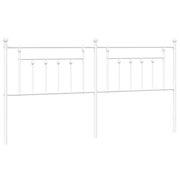 vidaXL Cabeceira de cama 193 cm metal branco