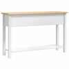 vidaXL Mesa de apoio com gaveta Corona Branco 114 x 34,5 x 73 cm
