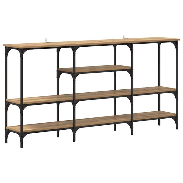 vidaXL Aparador carvalho artisiano 160 x 29 x 80 cm Madeira processada