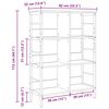 vidaXL Estante Carvalho Defumado 82 x 32 x 112 cm Madeira processada