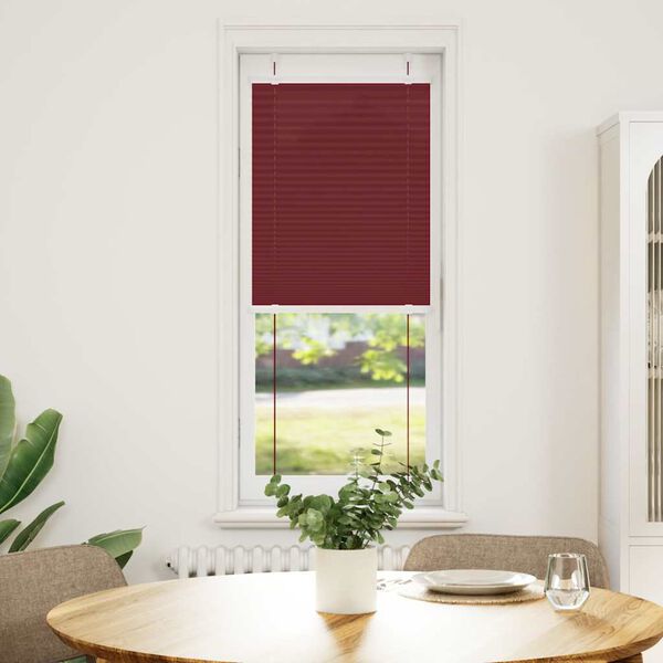 vidaXL Plissado Cego Bord&eacute;us Vermelho 50x100 cm Largura Tecido 49,4 cm
