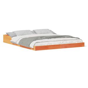 vidaXL Estrutura da Cama Marrom Cera 160 x 220 cm
