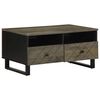 vidaXL Mesa de centro 80x54x40 cm madeira de mangueira maci&ccedil;a preto