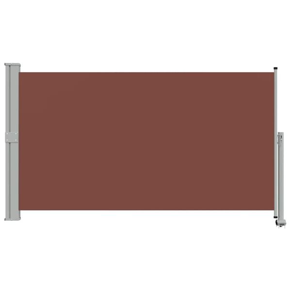 vidaXL Toldo lateral retr&aacute;til para p&aacute;tio 140x300 cm castanho