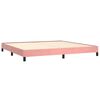 vidaXL Estrutura de cama 200x200 cm veludo rosa