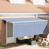 vidaXL Toldo Retr&aacute;til Manual Azul 350 x 200 cm tecido