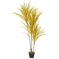 vidaXL Planta dragoeiro artificial com vaso 125 cm amarelo