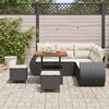 vidaXL Conjunto de Sof&aacute; de Jardim 8 pcs Preto vime PE