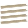vidaXL Prateleiras de parede 4 pcs 60x9x3 cm carvalho sonoma