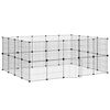 vidaXL Gaiola p/ animais de 36 pain&eacute;is c/ porta 35x35 cm a&ccedil;o preto