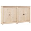 vidaXL Aparadores 2 pcs 70x35x80 cm madeira de pinho maci&ccedil;a