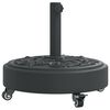vidaXL Base p/ guarda-sol c/ rodas p/ postes de &Oslash;38/48mm 27 kg redondo