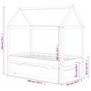 vidaXL Estrutura de cama para crian&ccedil;as c/ gaveta 80x160cm pinho maci&ccedil;o