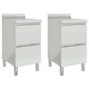 vidaXL Arm&aacute;rios de cozinha comerciais com 2 gavetas, 2 pe&ccedil;as, 50x60x96 cm