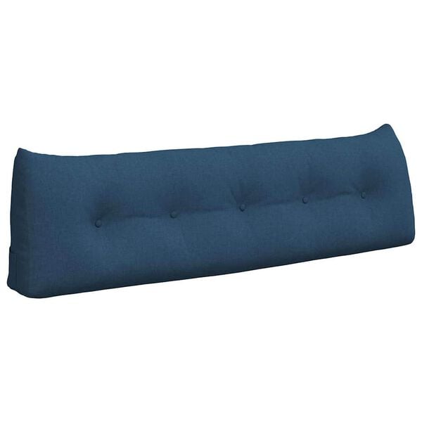 vidaXL Travesseiro para Costas Azul 160 x 24 x 50 cm tecido