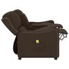 vidaXL Poltrona massagens 2 lug. +suporte copo castanho brilhante