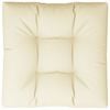 vidaXL Almofad&atilde;o para sof&aacute; de paletes 80x80x12 cm tecido creme