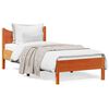 vidaXL Cama sem colch&atilde;o 75x190 cm madeira de pinho maci&ccedil;a castanho-mel