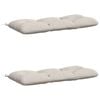 vidaXL Almofadas para Banco VIANEN 2 unid. 100% Poli&eacute;ster Branco