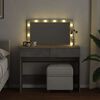 vidaXL Toucador com LEDs 100x40x120 cm cinzento cimento