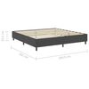vidaXL Cama boxspring 200x200 cm tecido cinzento-escuro