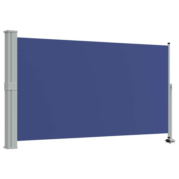 vidaXL Toldo lateral retr&aacute;til para p&aacute;tio 140x300 cm azul