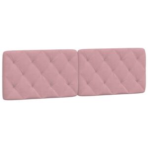 vidaXL Almofad&atilde;o de cabeceira 160 cm veludo rosa