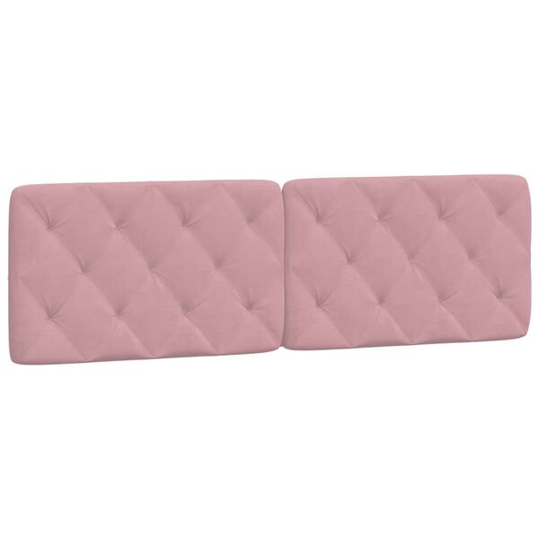 vidaXL Almofad&atilde;o de cabeceira 160 cm veludo rosa