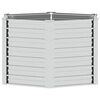vidaXL Canteiro elevado de jardim 129x77 cm a&ccedil;o galvanizado prateado