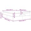 vidaXL Estrutura de cama otomana com colch&atilde;o tecido cinzento 140x190cm