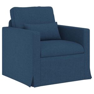 vidaXL Sof&aacute; Azul 78 x 78 x 80 cm tecido