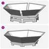 vidaXL Fire Pit Castanho 100 x 100 x 28 cm