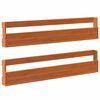 vidaXL Sapateiras parede 2 pcs 110x8,5x23,5 cm pinho maci&ccedil;o castanho