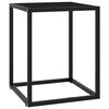 vidaXL Mesa de centro 40x40x50 cm preto com vidro preto