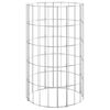 vidaXL Canteiro elevado/cesto gabi&atilde;o em poste &Oslash;30x50cm a&ccedil;o galvanizado