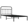 vidaXL Estrutura de cama com cabeceira 107x203 cm metal preto