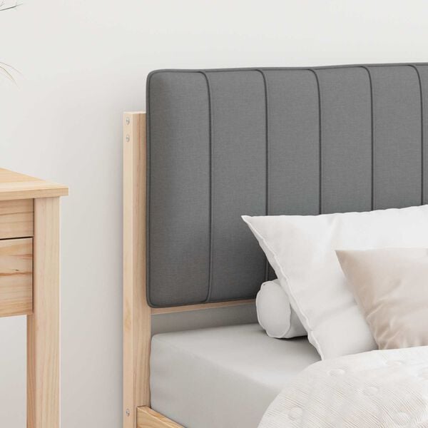 vidaXL Estrutura de Cama com Cabeceira Estofada Cinzento-claro