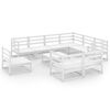 vidaXL 10 pcs conjunto lounge de jardim pinho s&oacute;lido branco