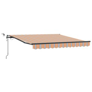 vidaXL Toldo retr&aacute;til Multicolor 350 x 250 cm Poli&eacute;ster