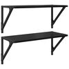 vidaXL Prateleiras de Parede 2 unid. Carvalho Preto 60 x 25 x 25,5 cm