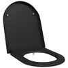vidaXL Assento de Vaso Sanit&aacute;rio Preto 49 x 36 x 4 cm Duroplast