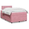 vidaXL Cama boxspring com colch&atilde;o 120x190 cm veludo rosa