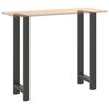vidaXL P&eacute;s para mesa de bar antracite 2 pe&ccedil;as 50x(110-111) cm a&ccedil;o
