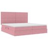 vidaXL Cama com arruma&ccedil;&atilde;o e colch&atilde;o Rosa 200 x 200 cm Veludo