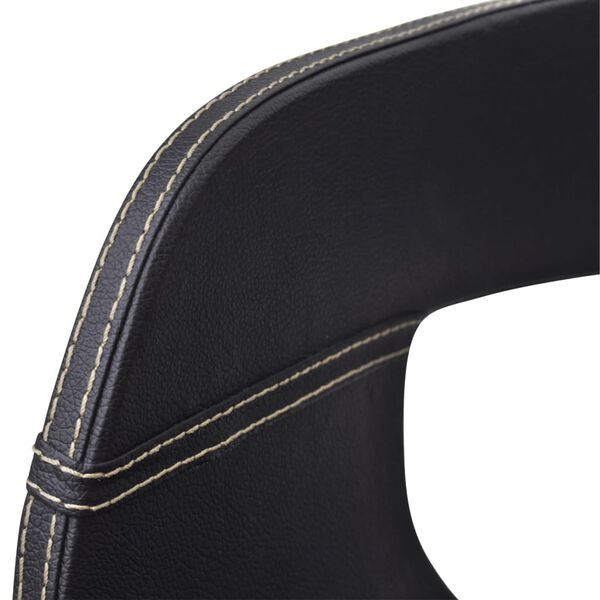 vidaXL Cadeiras jantar 2 pcs madeira curvada e couro artificial preto