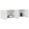 vidaXL Arm&aacute;rio de TV de Parede 2 pcs Branco 59,5 x 31 x 40 cm