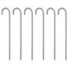 vidaXL Estacas para tenda 6 pcs 41,5 cm &Oslash;12 mm a&ccedil;o galvanizado