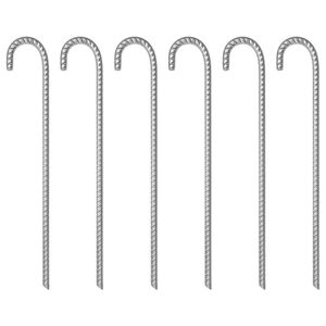 vidaXL Estacas para tenda 6 pcs 41,5 cm &Oslash;12 mm a&ccedil;o galvanizado